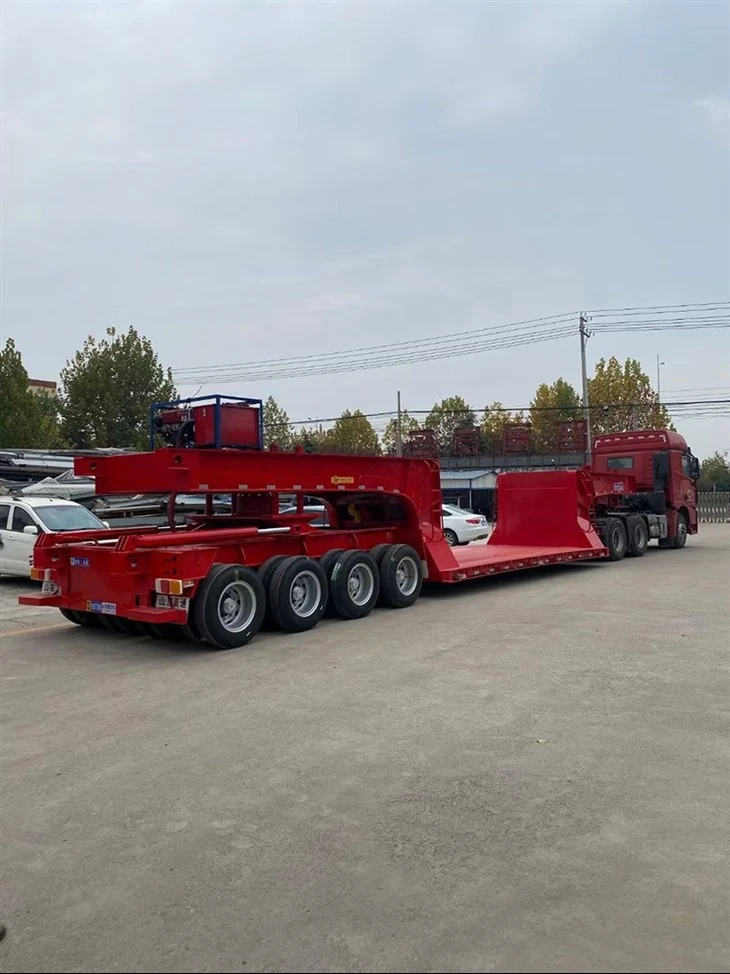 High Low High 4 Axle Lowbed Semi Trailer